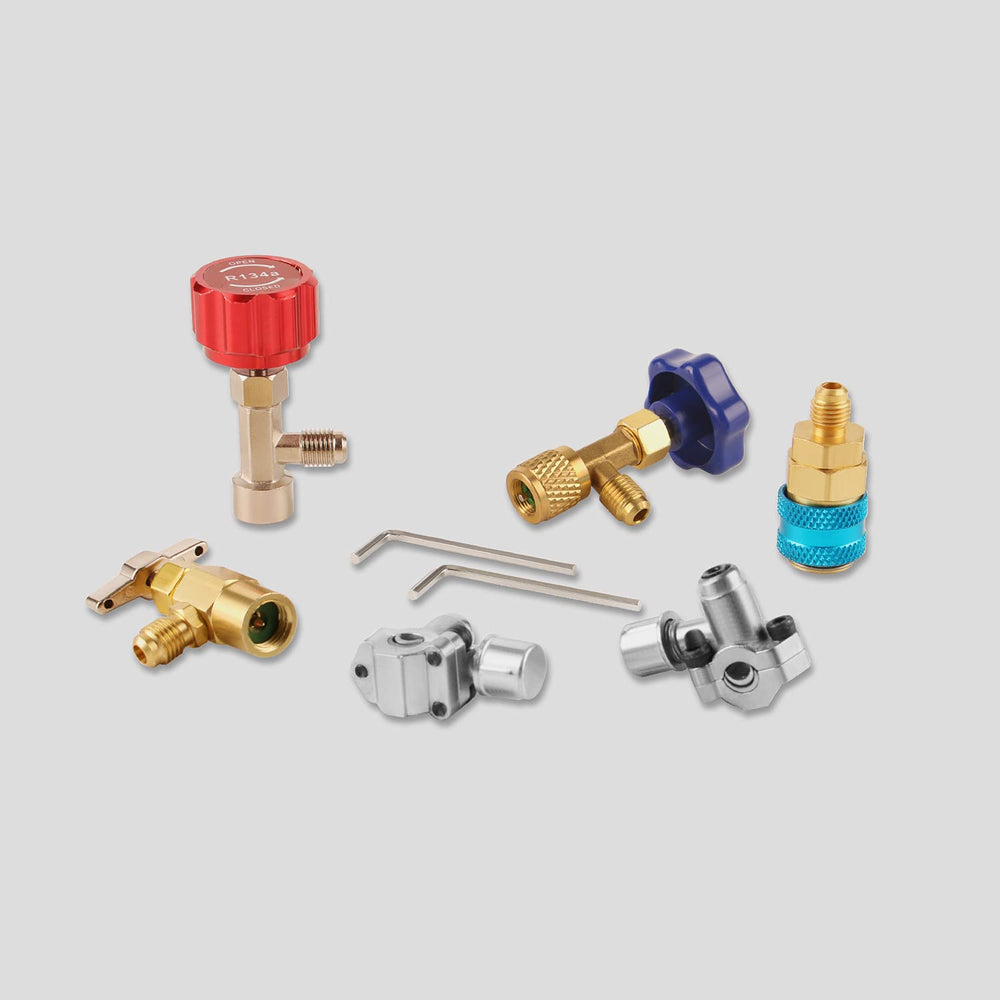 Lichamp A/C R134A Refrigerator Freon Recharge Kit with Bullet Piercing Valve,...
