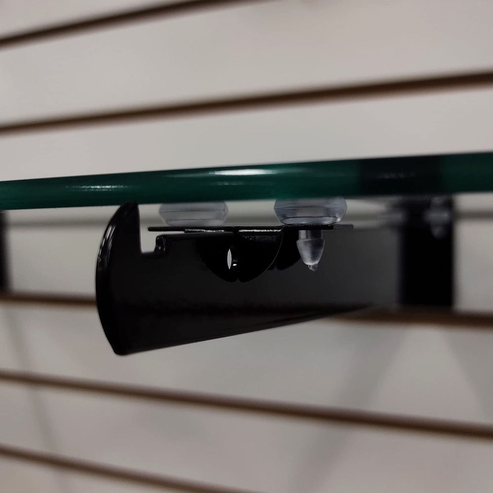 Black Center Shelf Rest Clip & Rubber Cushion for Brackets to Hang Glass,...