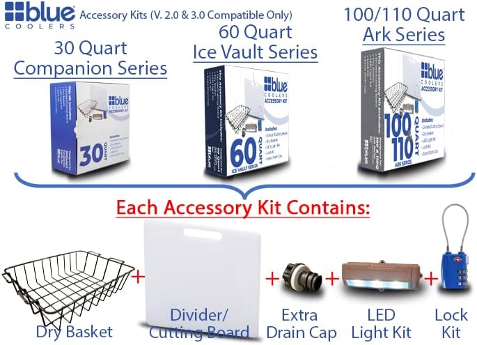 Blue Coolers Unique Cooler Accessory Kit (Includes Divider/Cutting Board, Bas...