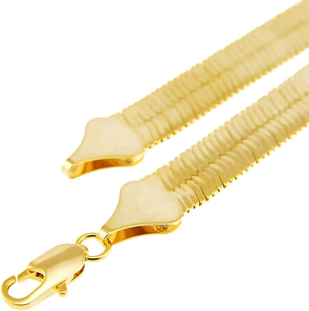 Men's Women's Flat Flexible Shine Herringbone 4mm, 5mm, 6mm, 7mm, 9mm...