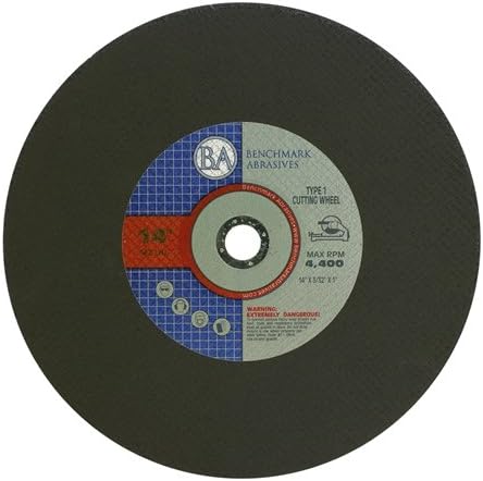 Benchmark Abrasives Aluminum Oxide Type 1, 14 Inch Chop Saw Blade, Cutting Wh...