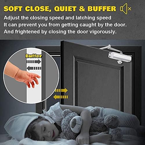 Marie Automatic Door Closer,Size 3 Adjustable Closing Speed Door Closer for 8...