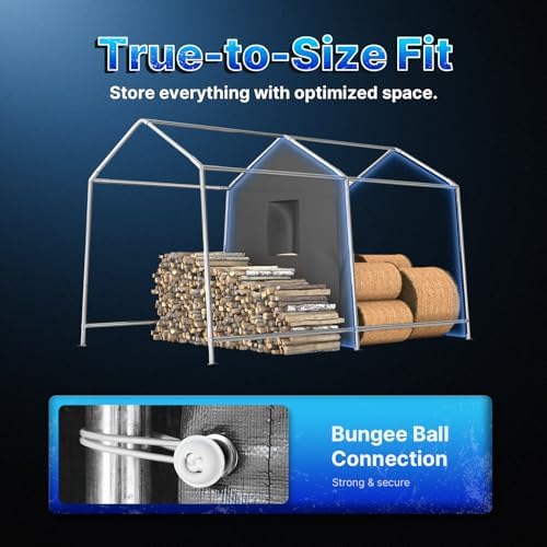 ADVANCE OUTDOOR 10x10 ft Heavy Duty Outdoor Patio Portable Canopy Storage She...