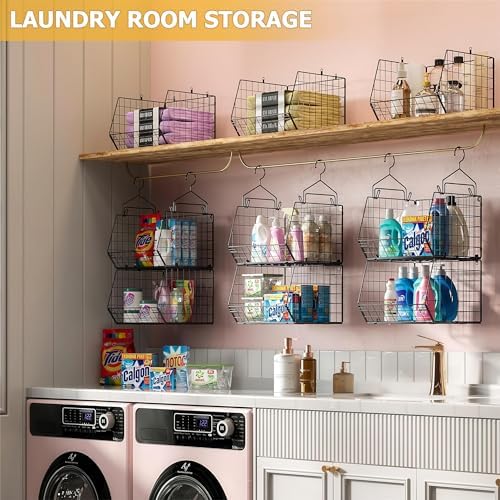 X-cosrack 7 Tier Foldable Hanging Closet Organizer and Storage,Wire Closet Sh...