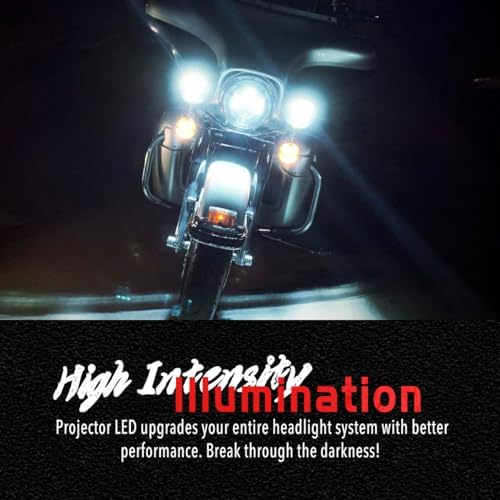 7 inch LED Headlight Fog Passing Lights DOT Kit Ring Motorcycle for Touring R...