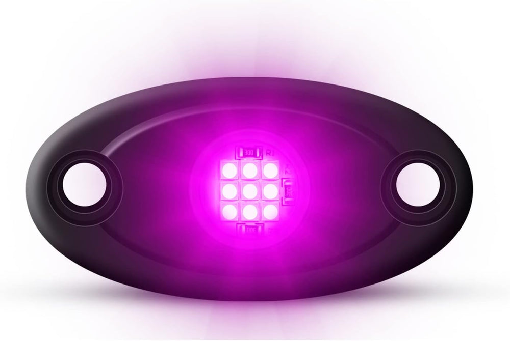 12 Pods Purple LED Rock Lights Neon Underglow Lamp for Car Truck ATV SUV Unde...