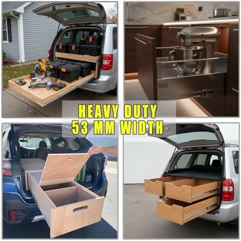 Heavy Duty 22" Drawer Slides, Full Extension Ball Bearing, 300LB