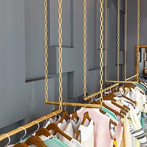 2 Pcs Creative Adjustable Height Clothing Storage Chain Garment Rack, Wedding...
