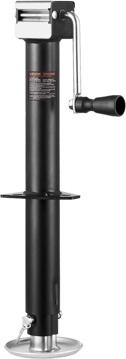 VEVOR 5000 lbs A-Frame Trailer Jack, 15" Vertical Travel, Adjustable Dro...