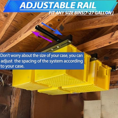 Overhead Garage Storage Rack, Adjustable Ceiling Storage Rack