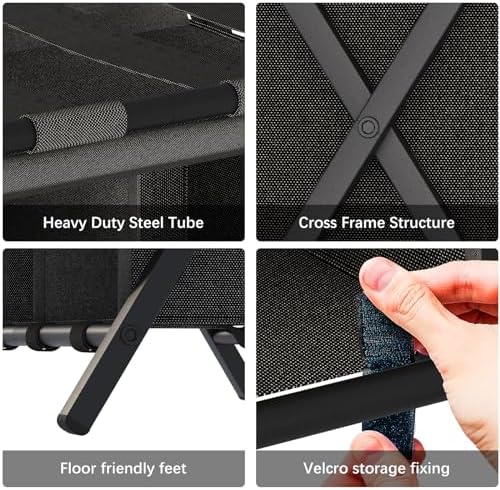 aboxoo Luggage Rack with storage, Guest Room Folding Suitcase Stands, Holds u...