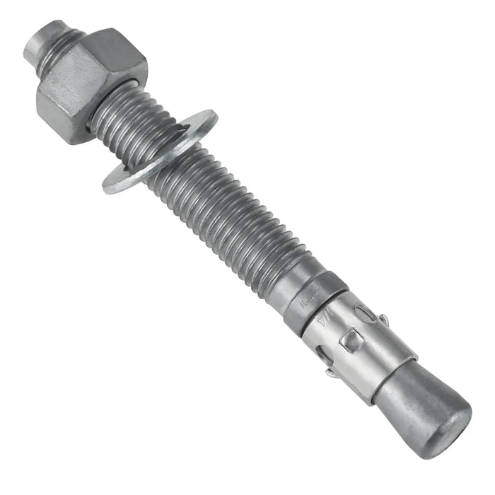 3/4 Concrete Anchors, 6-1/4 in Galvanized Wedge Anchors, 10 Pcs