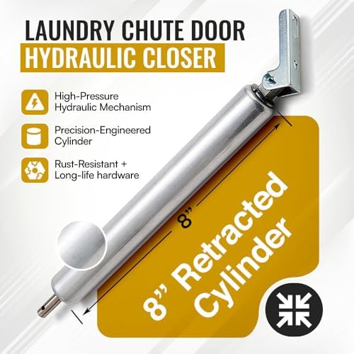 Laundry Chute Door Closer. 8 inch Hydraulic retracted Piston Pump with Bracke...