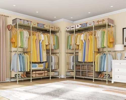 Ulif E3 Heavy Duty Garment Rack 4-Tier Freestanding Closet Organizer System
