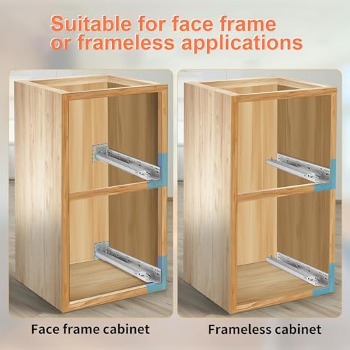 4 Pair 21 Inch Undermount Soft Close Drawer Slides Full Extension Concealed B...
