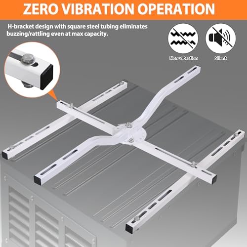 Heavy Duty Swivel H-Bracket for Garage Heaters, 200 LB Capacity Flush Mount w...