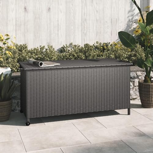 Grand patio 108 Gallon Deck Storage Box Indoor Outdoor Wicker Bin for Patio F...