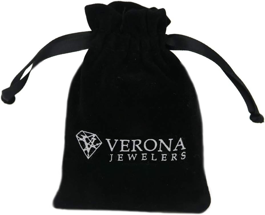 Verona Jewelers 925 Sterling Silver Diamond-Cut Rope Chain Solid Link Necklac...