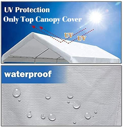 10'x20' Carport Replacement Top Canopy Cover