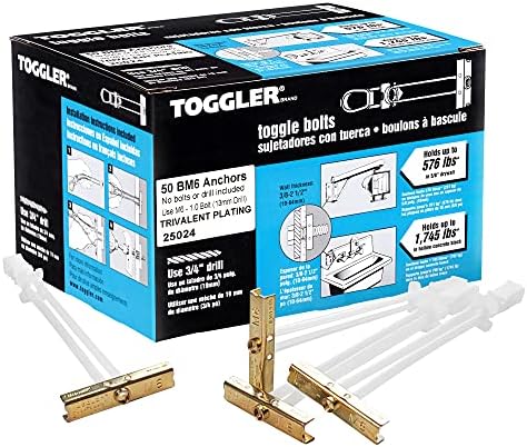 TOGGLER SNAPTOGGLE BM6 Toggle Anchors for M6 Fasteners Pack of 50