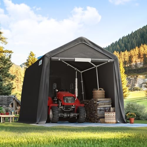 ADVANCE OUTDOOR 10x10 ft Heavy Duty Outdoor Patio Portable Canopy Storage She...