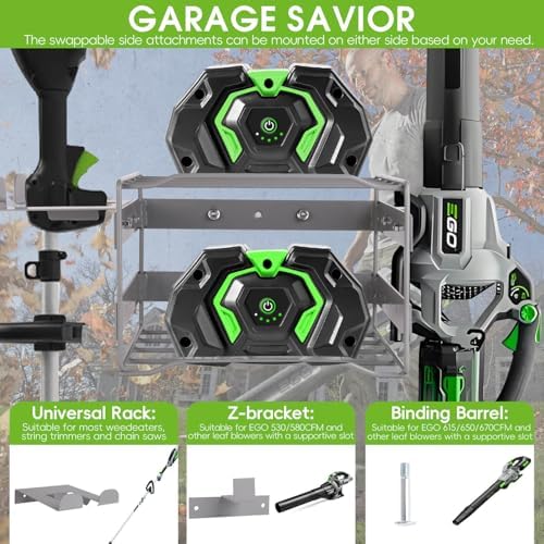 Power Tool Organizer Wall Mount - Heavy Duty Weed Eater Hanger for Garage Org...