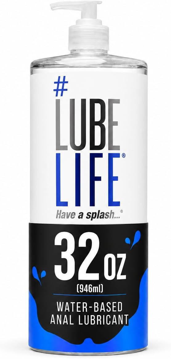 LUBELIFE Water Based Anal Lube, Personal Lubricant, for Men Women, 32 Fl Oz