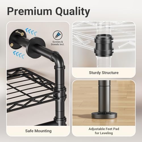 Timate L4 L Shape Garment Rack Heavy Duty Clothes Racks for Hanging Clothes, ...