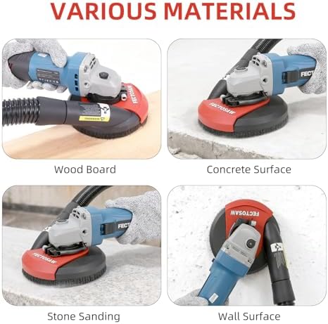 Dust Shroud for Angle Grinder with Diamond Grinding Cup Wheel, 4.5–5 Inch &am...