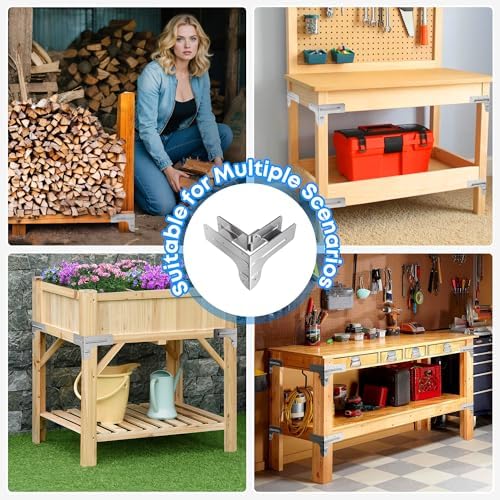Workbench and Shelving Hardware Kit - Galvanized Steel Workbench Bracket Kit ...