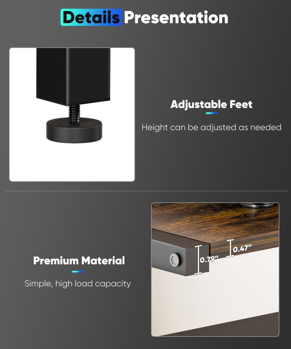 4-Tier Wooden Media Stand, AV Media Stand Corner Shelf for TV Accessories/Aud...