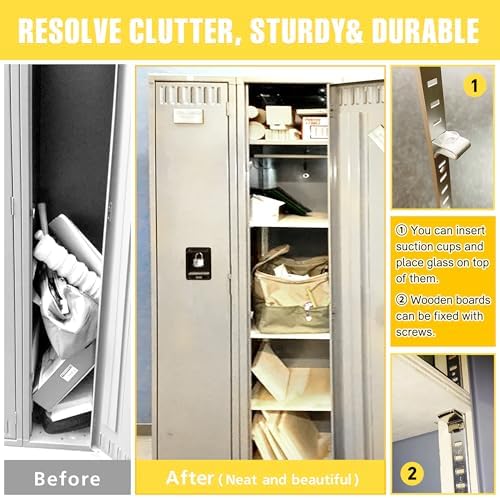 Adjustable Shelf Bracket 40 Inch 8 Pack Silver Shelf Pilaster Strips Shelf Ra...