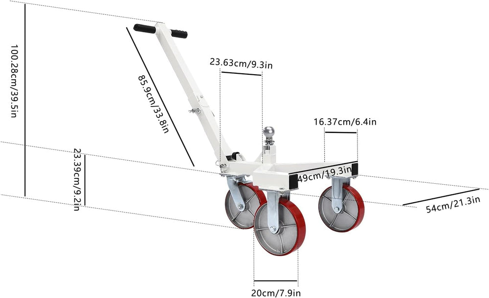 Trailer Dolly, Adjustable Trailer, Trailer Mover 3500lbs, Adjustable Height a...
