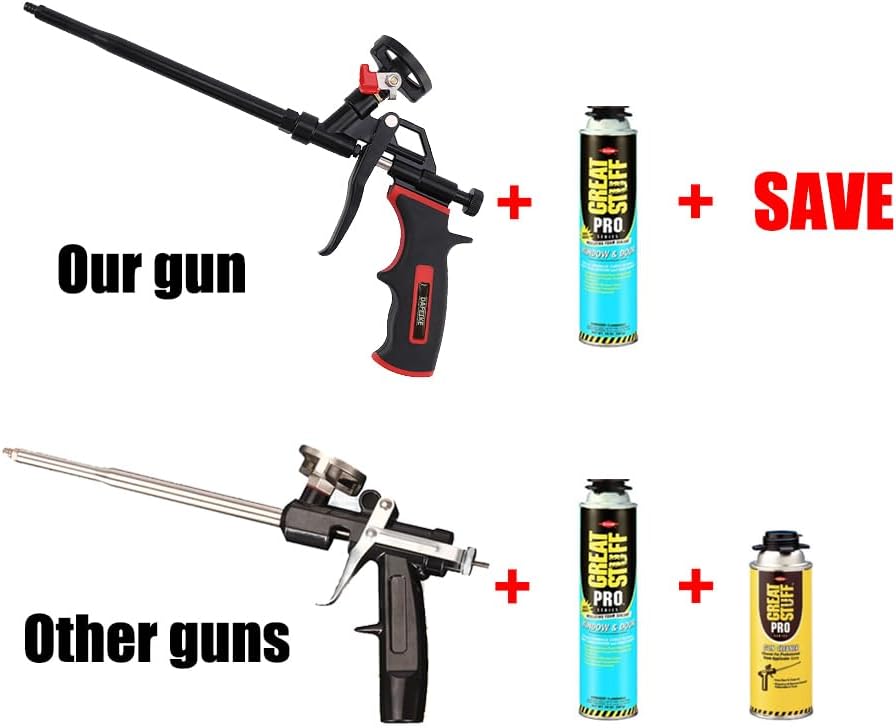 Foam Spray Gun Foam Insulation Gun Updated Teflon Foam Dispensing Gun Cleaner...