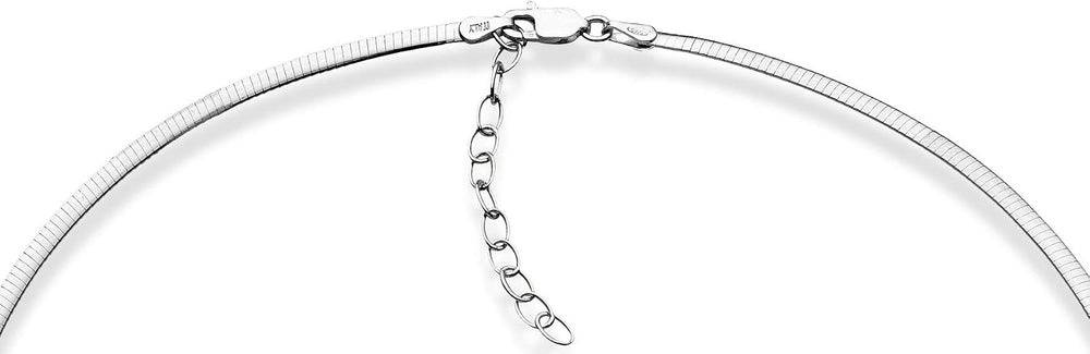 Miabella 925 Sterling Silver Italian 2mm 2.5mm Dome Omega Necklace for Women/...