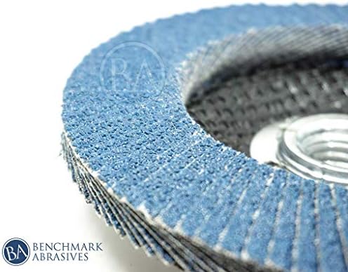 Benchmark Abrasives 4.5" x 5/8"-11 Zirconia Type 29 Flap Discs, 60 ...