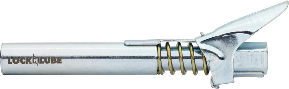 LockNLube Grease Gun Coupler XL - Universal Fit - Extra Reach for Recessed Gr...