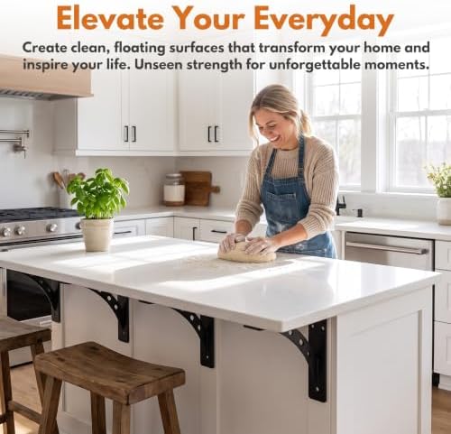 4-Pack Countertop Support Brackets 9"x8"x2"