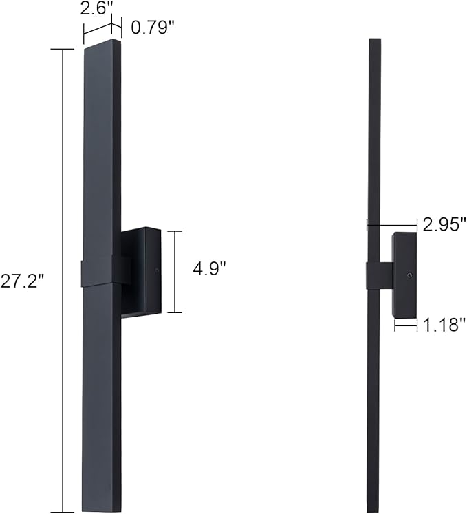 Modern Outdoor Wall Light 3CCT Dimmable LED Outdoor Sconce Lights