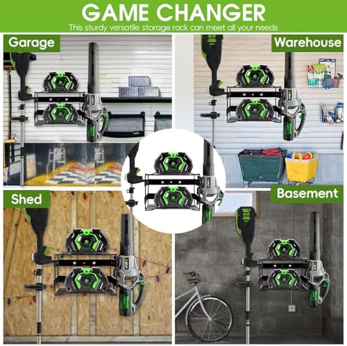 Power Tool Organizer Wall Mount - Heavy Duty Weed Eater Hanger for Garage Org...