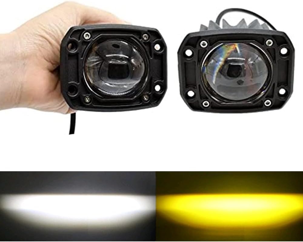 3 Inch Flush Mount LED Pods Fog Light Spot Driving Off Road