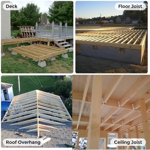 25 Pcs 2x8 Joist Hangers,18 Gauge Metal Face Mount Joist Hanger, Lu28 Joist H...