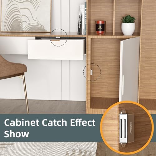 Jiayi 12 Pack Self Adhesive Magnetic Door Catch Heavy Duty 17lb Stainless Ste...