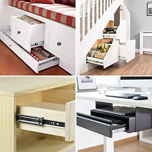 homdiy 10 Pair Soft Close Drawer Slides 22 Inch,Heavy Duty Side Mount Rails