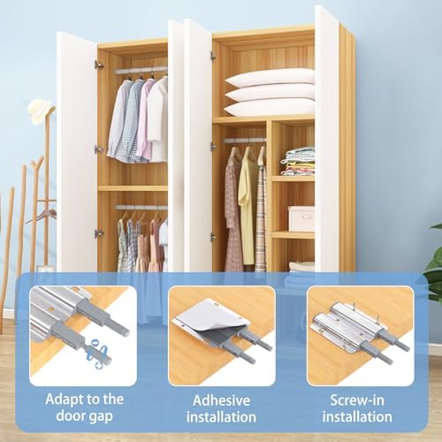 Jiayi Push Catch Metal Heavy Duty 4 Pack Double Push to Open Door Latch Touch...