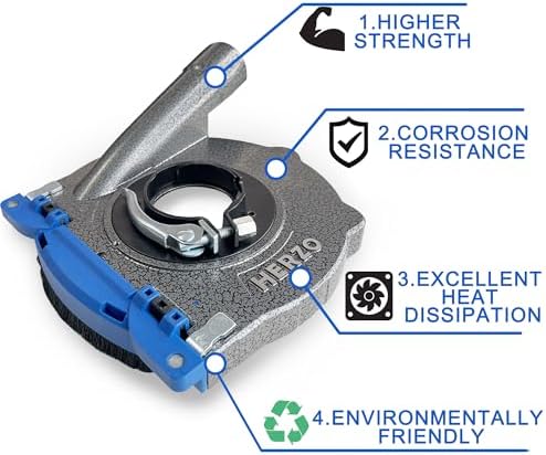 HERZO Aluminum Dust Shroud for Angle Grinder 4.5 inch and 5 Inch, Includes 5I...