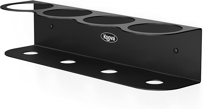 Koova 4 All-Purpose Spray Bottle Holder | Easy Install Wall Mount Hardware