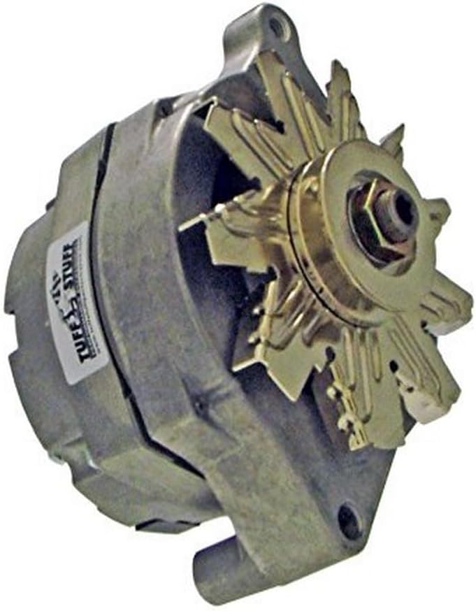 Tuff Stuff Alternator, 100 amps, 12V, 1-Wire, Single V-Belt Pulley, Aluminum ...