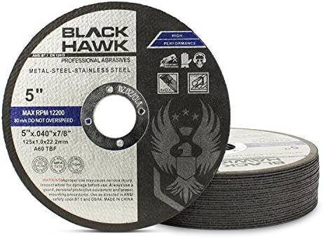 BHA Metal and Stainless Steel Thin Cut Off Wheels for Angle Grinders, 5” x .0...