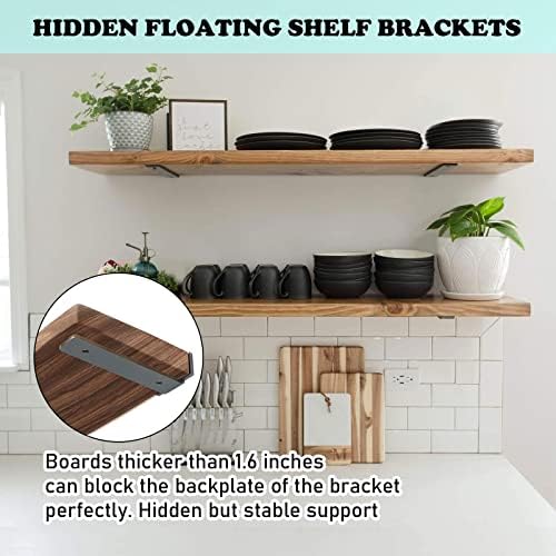 Shelf Brackets Heavy Duty Industrial L Shelf Bracket - 0.2 Inch Thick Premium...